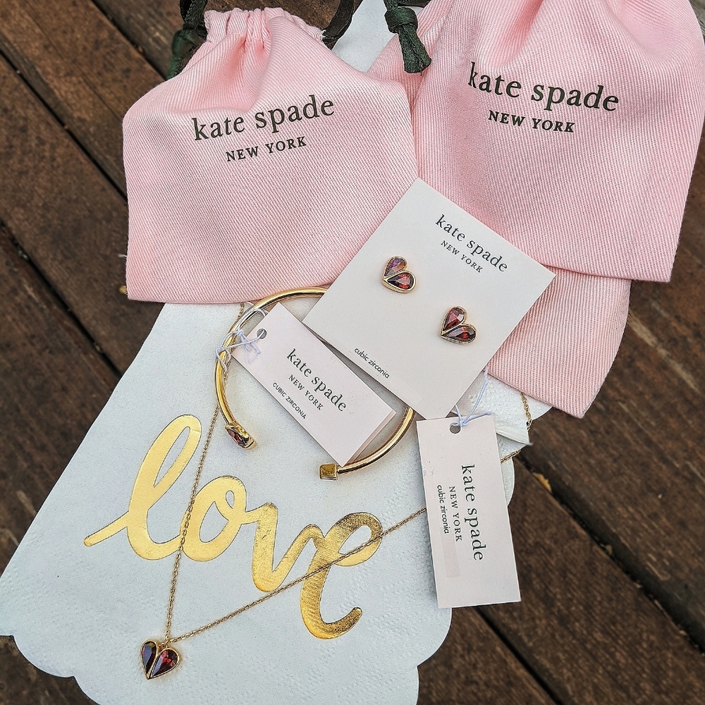 Kate Spade Ruby Gold Jewelry Set | Rock Solid ❤️